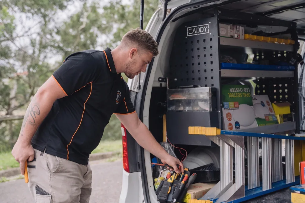 Licensed Oatlands electrician working on a residential job