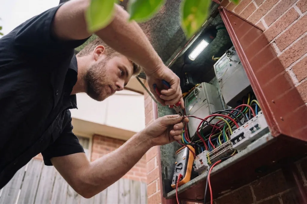 Oatlands electrician performing electrical work